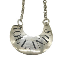 George II Sterling Silver Crescent Hollands Gin Decanter Label Antique c1755