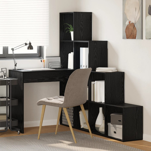 Corner desk black - oak, x