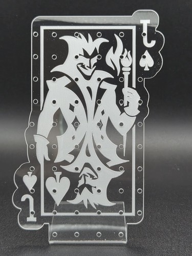 Joker card earrings - card, pins