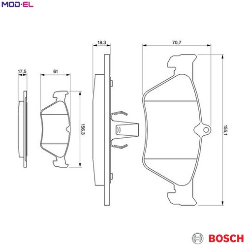 Brake pad set - set, 986