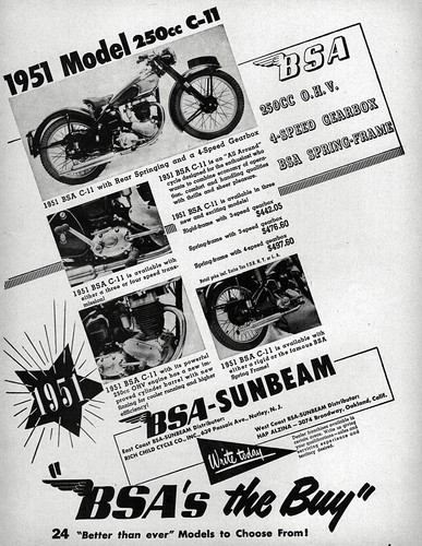 1951 bsa model 250 - bsa, c-11