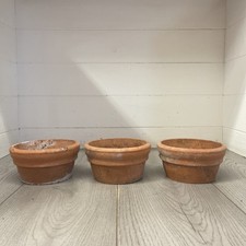 Vintage Terracotta Bulb Pots 15cm X 15cm X 8cm Br34￼