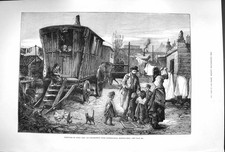 Original Old Antique Print