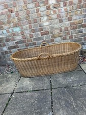 Vintage/antique Large, oval-shaped rattan or wicker basket