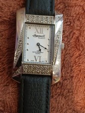Ladies Rare Ingersoll Decadence Oblong Silver Tone Watch Working