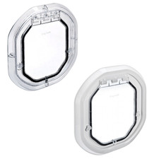 Large Dog Door Flap Pet Tek Glass Fitting  Clear & White Cat 