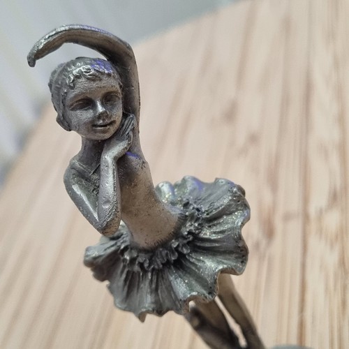 Mini silver metal ballerina - mini,