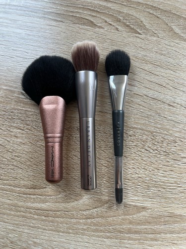 Three face makeup brushes - makeup,
