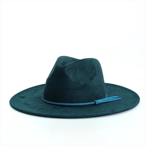 Malachite green suede - malachite, fedora