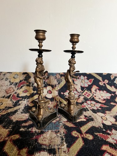 Pair antique 19th - 19th, century