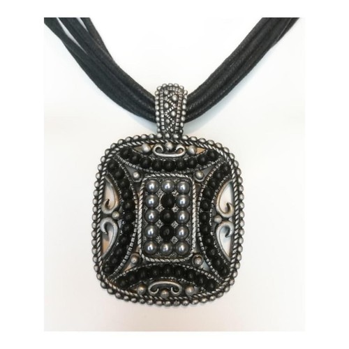Black silver medium metal - black,