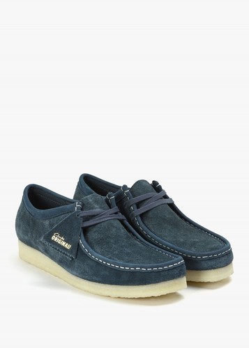 Clarks wallabee navy suede - clarks,