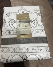 NEW Dunnes Home Embroidered Double Duvet Cover Set