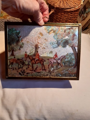 Vintage fox hunting - vintage, plaque