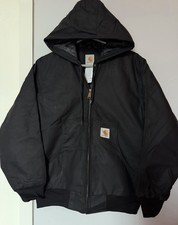 Carhartt Men's Classic Rework Black Hoodie Jacket Size Large Excellent Condition