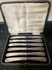Set of 6 Silver Butter Knives