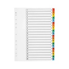 A4 FILE DIVIDERS (1-10) 1-20)