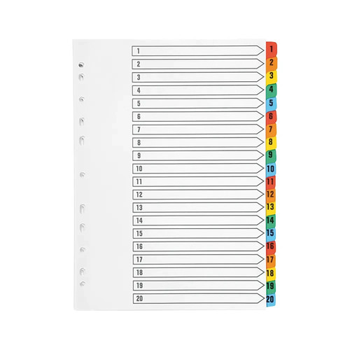 File dividers 20 - a4, 1-20)