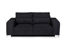 Black Fabric 3 Seater Sofa Broadgate| Matching Footstool Option |Customer Return