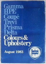 Lancia Range Colour & Trim Options Brochure 1983 - Delta Trevi Coupe HPE Gamma