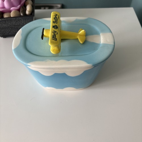 Butter dish vintage blue - butter,
