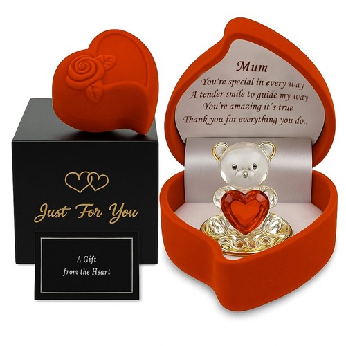 Mum teddy bear gift red - teddy,