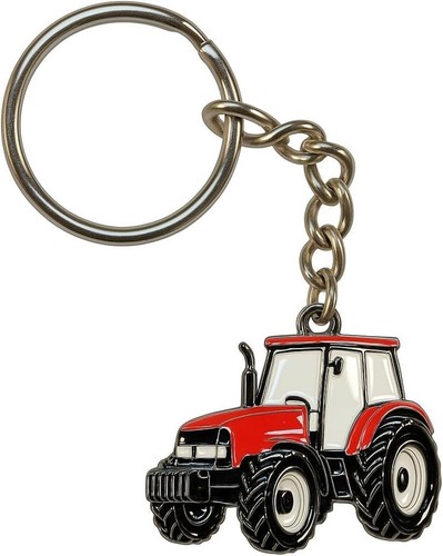 Red farm tractor metal - metal, enamel