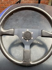 MAZDA MX5 NA NB EUNOS MK1  MOMO 3 SPOKE (flat) Alloy and leather STEERING WHEEL