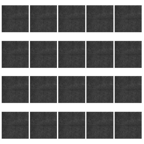 50pcs reusable black napkins - black,