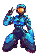 Spartan Female Halo Vinyl Car