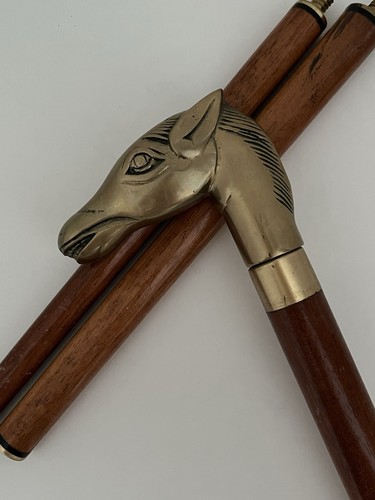 Vintage brass horse head - vintage,
