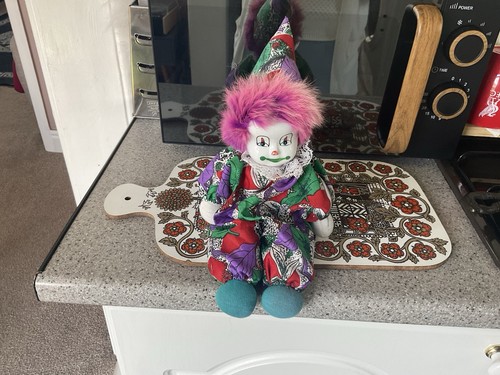 Vintage porcelain sand clown - vintage,