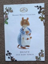ALAN DART BRAMBLY HEDGE DUSTY + BABY PIPKIN TOY KNITTING PATTERN + BABY BOTTLE