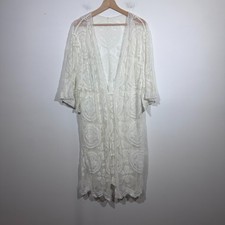 Womens White Lace Long