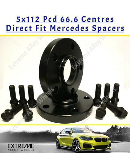Alloy wheel spacers 15mm - alloy, black