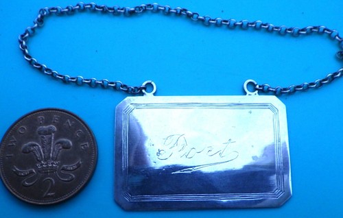 900 standard silver wine - , label