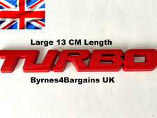 Large Red Turbo Badge Decal