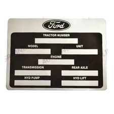Agriline Identification Plate