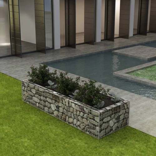 Steel gabion planter - steel,