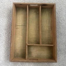 Vintage wooden cutlery - wooden, tray