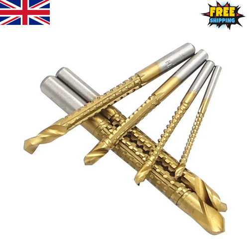 6pcs titanium coated twist - titanium,