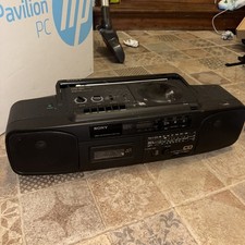 Vintage Sony CFD-50L Radio Cassette CD Player Boombox Ghettoblaster Black 1990s