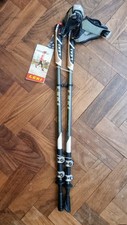 Leki Traveller Carbon Lightweight Nordic Walking Poles Grey/White/Lime 90-130cm