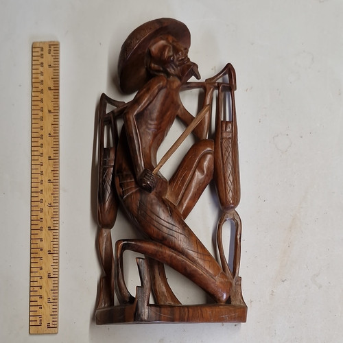 Vintage balinese wooden farmer - balinese,