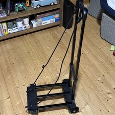 Folding Hand Truck, 155 lbs Heavy Duty Luggage Cart, 4 Wheels Solid Construction