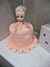 Crochet toilet roll doll