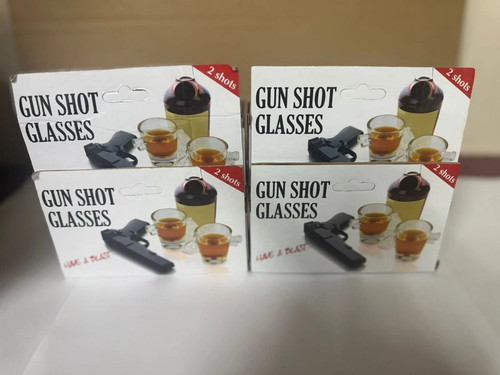 Gun shot glasses set pistol - glasses,