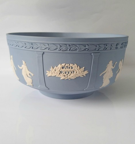 Wedgwood blue jasperware bowl - wedgwood,