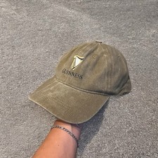 Vintage style baseball cap in Beige with Black Guinness Black logo.