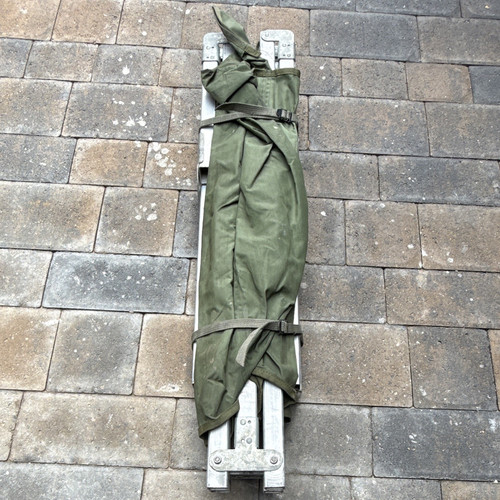 Army camp cot green - green, foldable